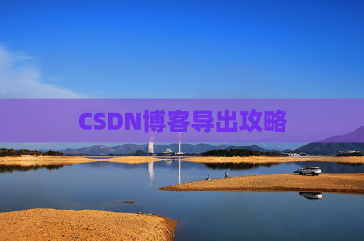 CSDN博客导出攻略